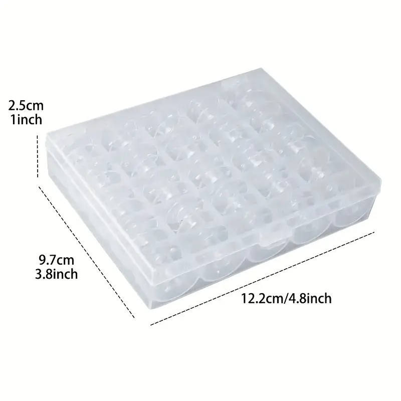 25/36pcs Transparent Plastic B - Bobbin Organizer Box 评论和价格