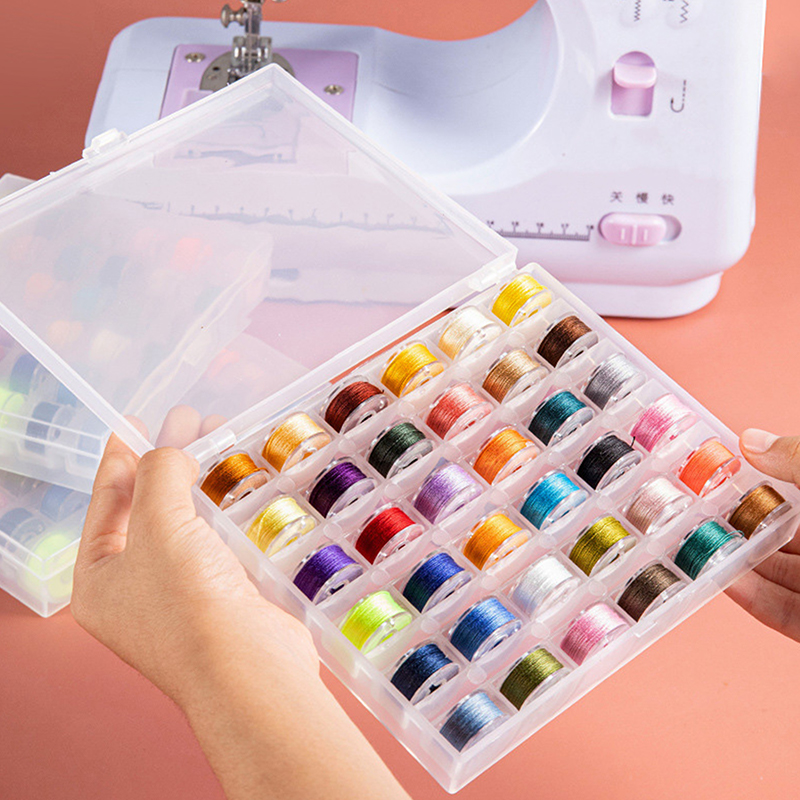 Sewing Bobbins Box Set Sewing  - Bobbin Organizer Box 评论和价格