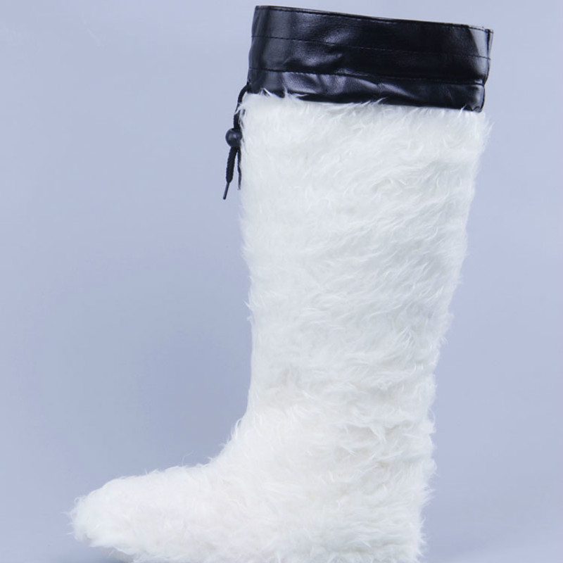 Rain Boots Cotton-Padded Shoe  - Sewing Fleece 评论和价格