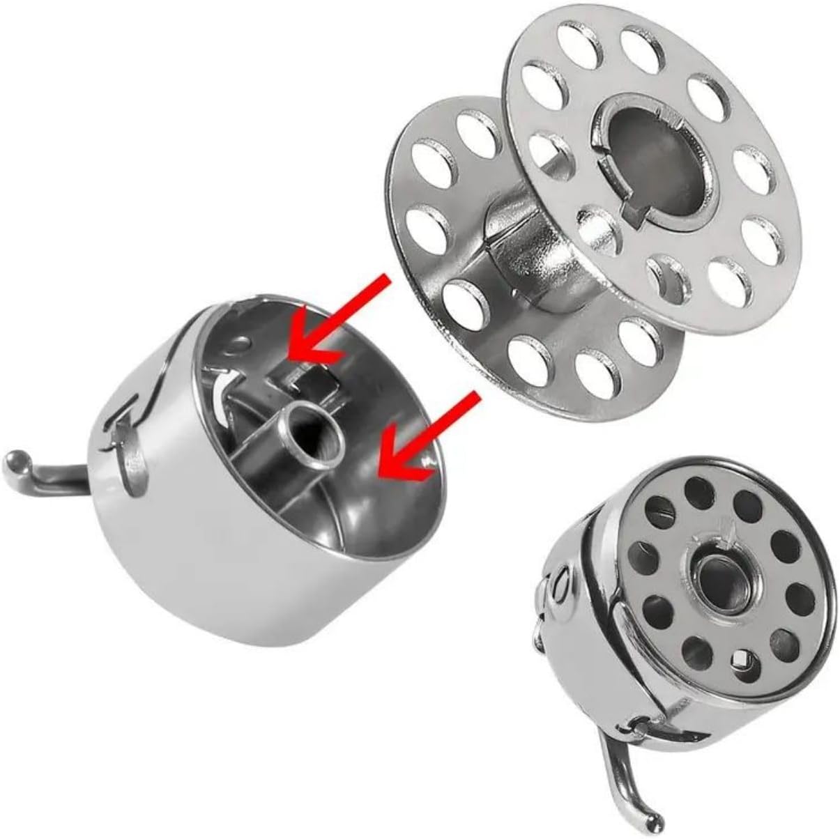 2 Bobbin Case And 8 Metal Bobb - Sewing Machine Yarn 评论和价格
