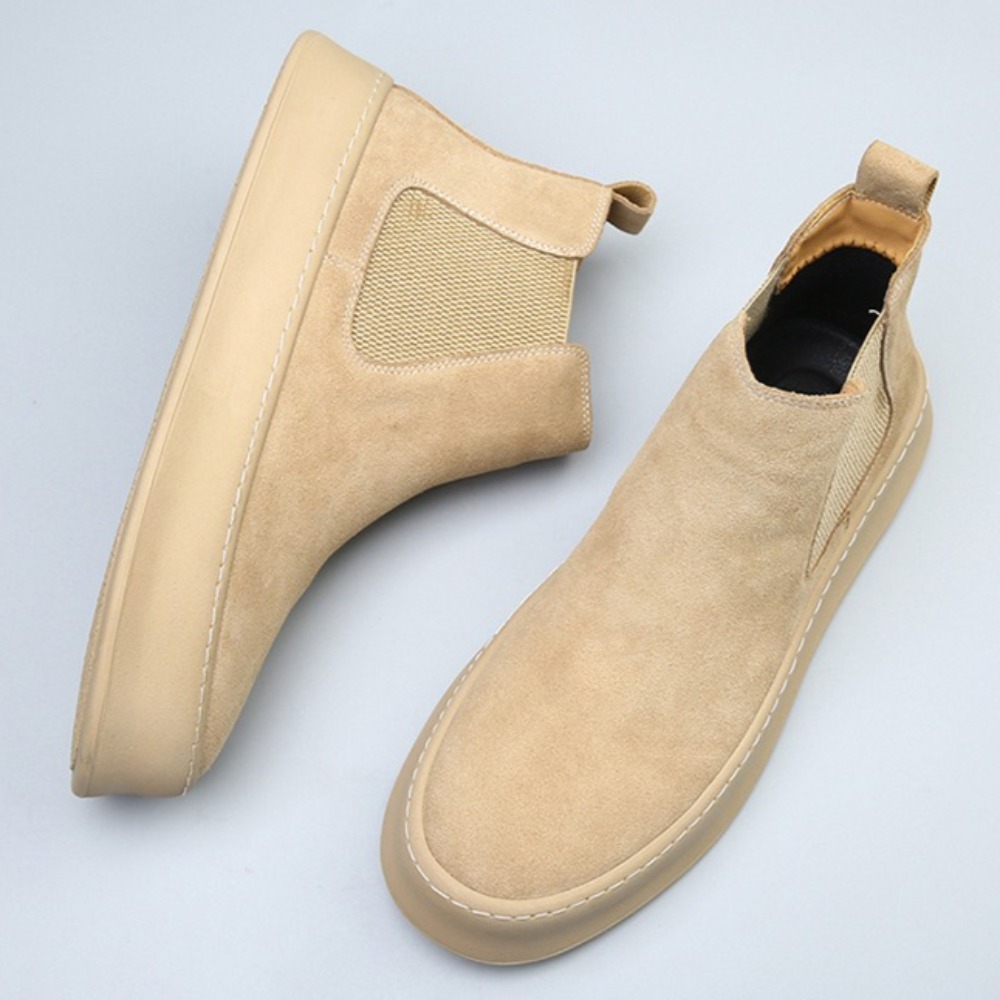 Leather Chelsea Boots for Man  - Sewing Fleece 评论和价格