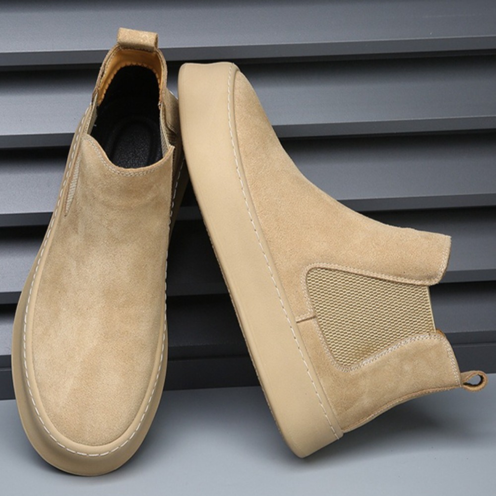 Leather Chelsea Boots for Man  - Sewing Fleece 评论和价格