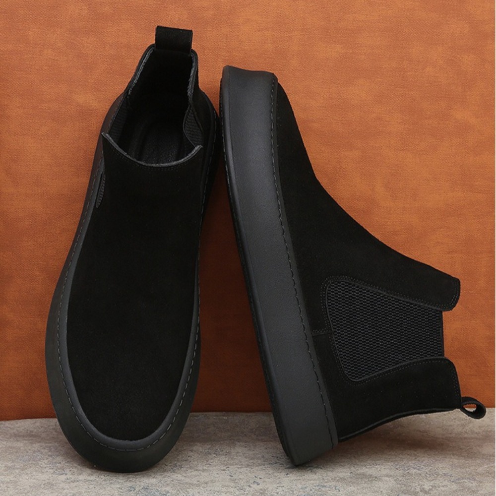 Leather Chelsea Boots for Man  - Sewing Fleece 评论和价格