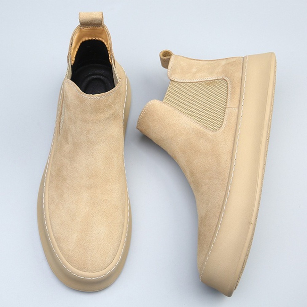 Leather Chelsea Boots for Man  - Sewing Fleece 评论和价格