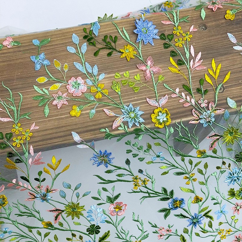90x130cm Floral Vine Embroider - Textile And Sewing Materials 评论和价格
