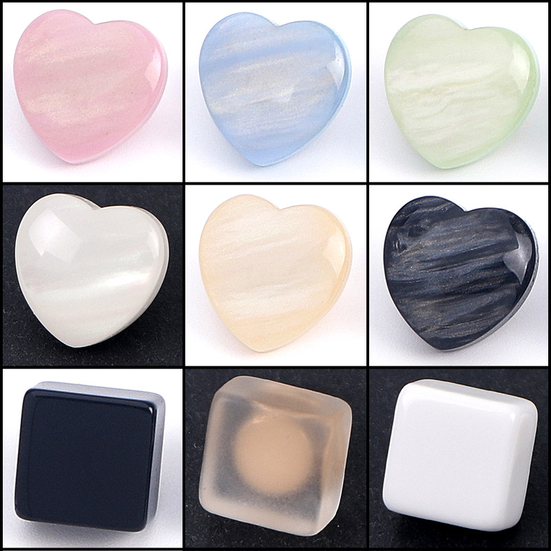 11mm 10pcs Heart Square Button - Button Hole Cutter 评论和价格