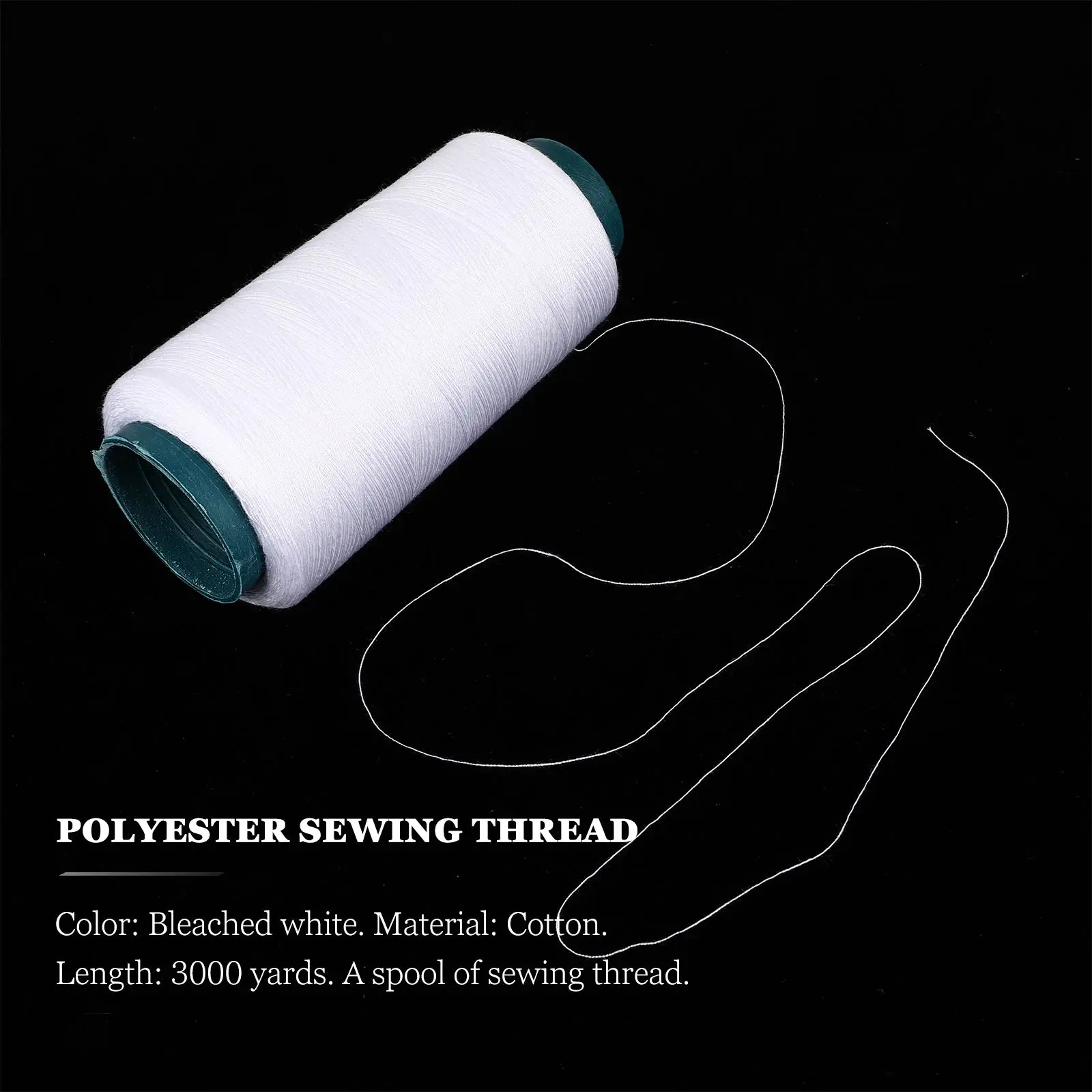 3000 Yards,2pcs,Bleached White - Textiles Sewing Machine 评论和价格