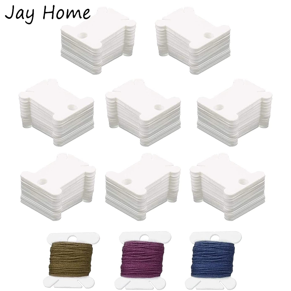 50/100Pcs Plastic Floss Bobbin - Embroidery Floss Thread 评论和价格