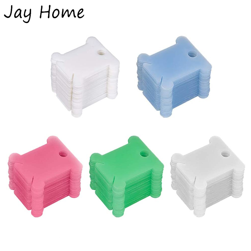 50/100Pcs Plastic Floss Bobbin - Embroidery Floss Thread 评论和价格