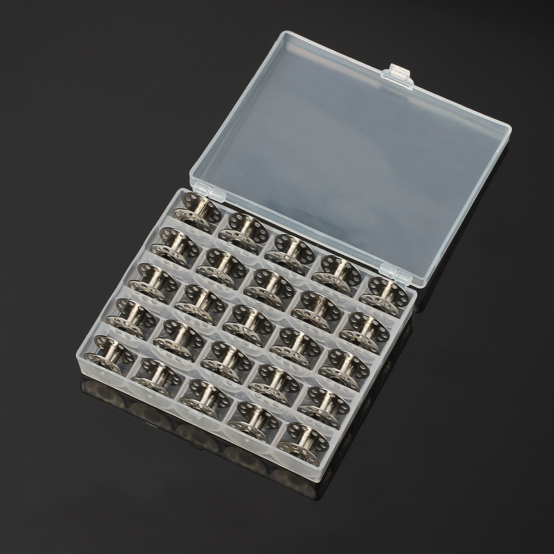 25Pcs/Set Empty Bobbins Sewing - Bobbin Organizer Box 评论和价格