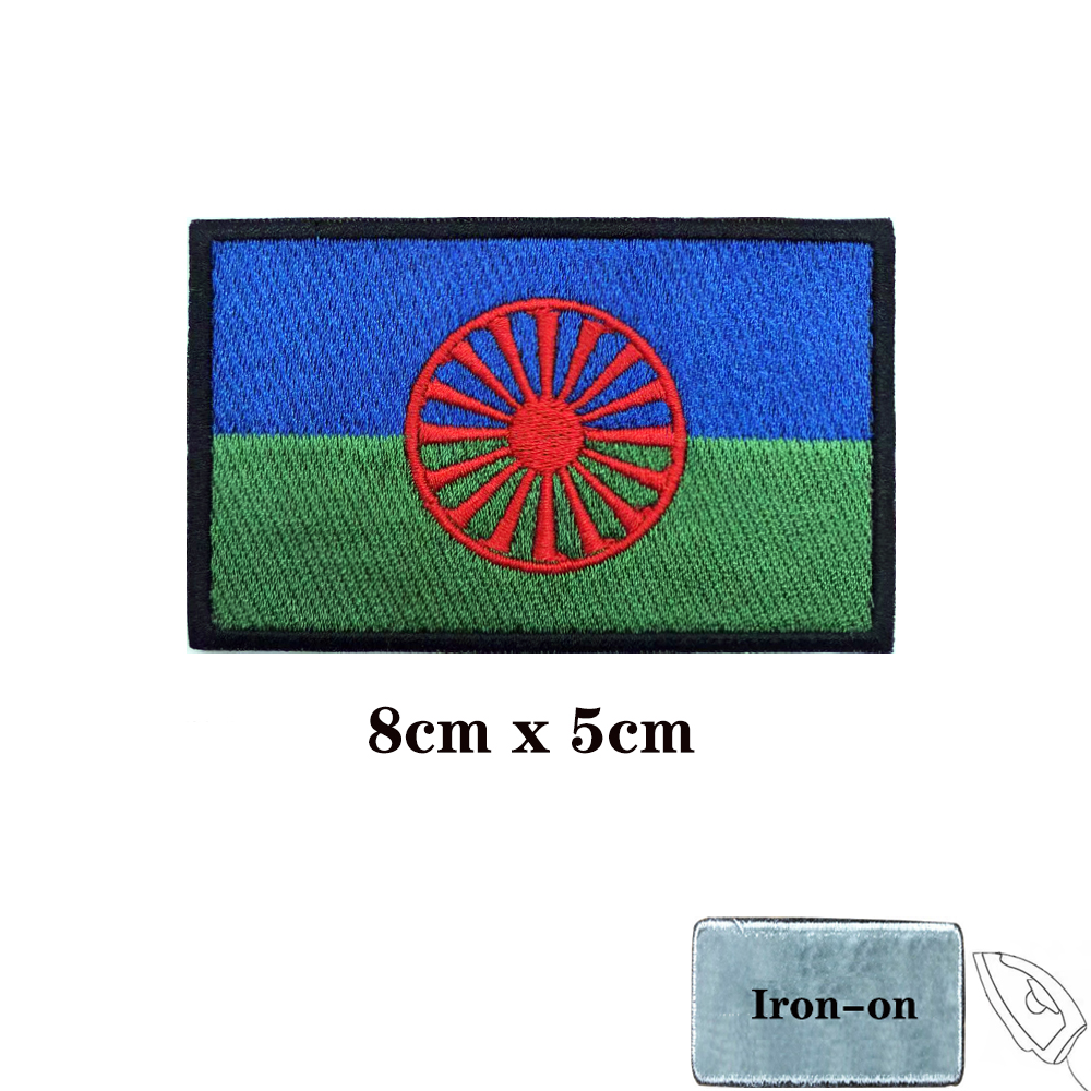 Rom Gypsy Flag Of The Romani   - Velcro Sew On 评论和价格