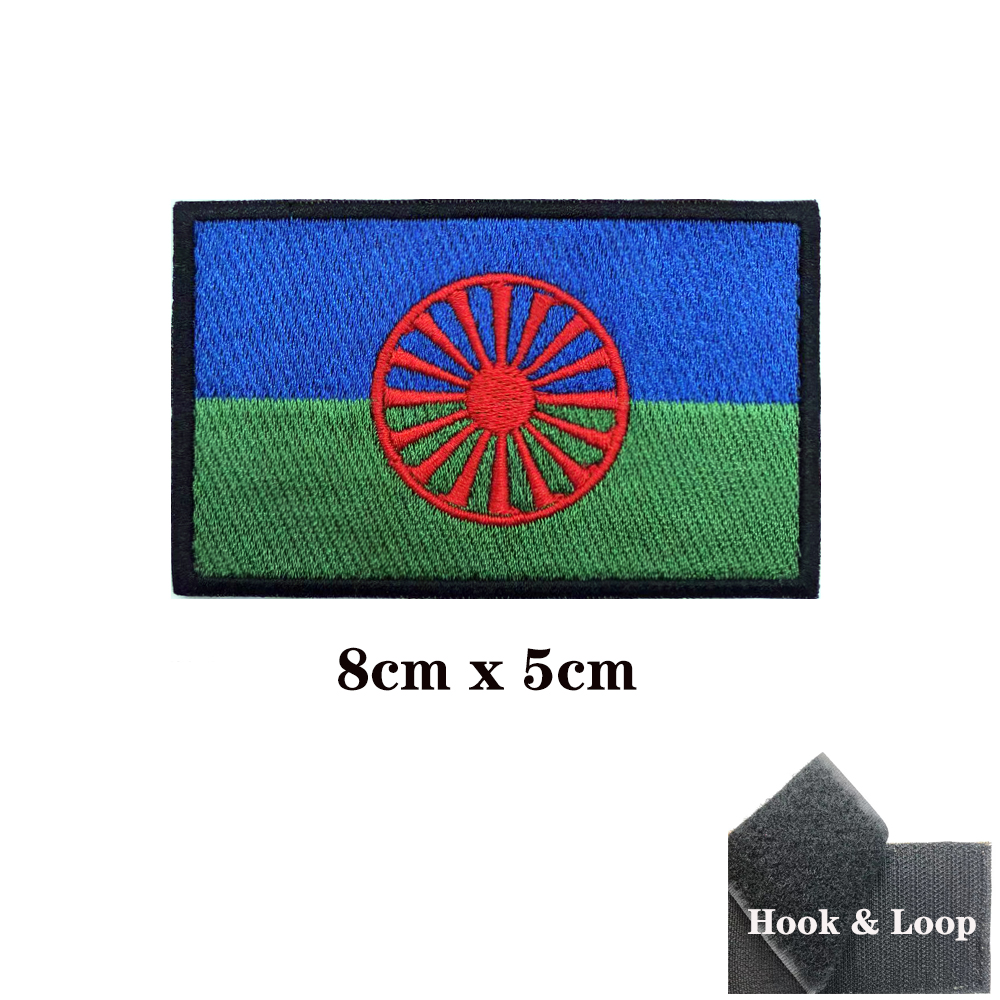 Rom Gypsy Flag Of The Romani   - Velcro Sew On 评论和价格