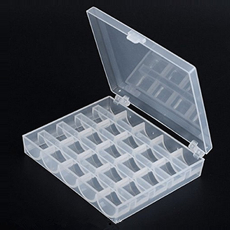 1PC 25 Slots Plastic Bobbin St - Bobbin Organizer Box 评论和价格